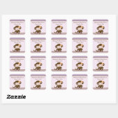Stickers Singe Fille/Étiquettes/Enveloppes (Feuille)