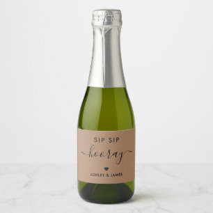 Stickers Sip Sip Hooray, étiquette cadeau Mariage,