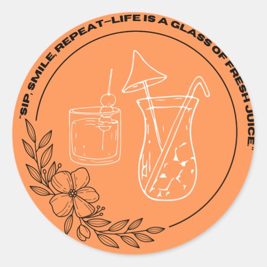 Stickers "Sips de jus frais" (Devant)