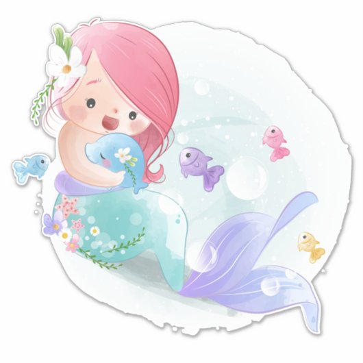 Stickers Sirène et Poisson (Devant)