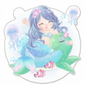 Stickers Sirène et Tortue (Devant)