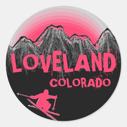 stickers ski rose Loveland Colorado (Devant)