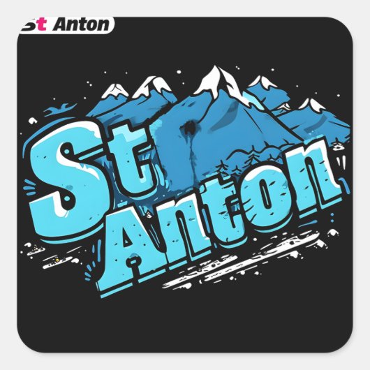 Stickers ski St Anton (Ensemble de 20) (Devant)