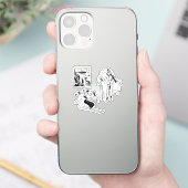 Stickers ski vintage/rétros (Téléphone)