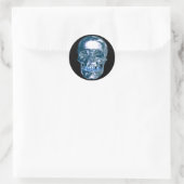 Stickers Skull Chrome bleu (Sac)