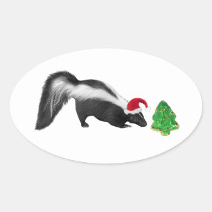 Stickers Skunk de Noël
