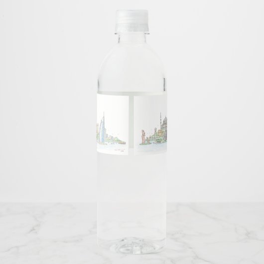 Stickers Skyline du monde (Dos)