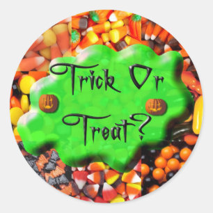 Stickers - Slimin Trick Treat on Candies