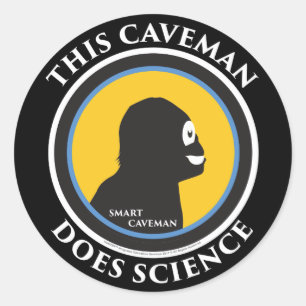 Stickers Smart Caveman : Ce Caveman fait la scienc