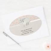 Stickers SmartElegance Coral Initiales et Adresse (Enveloppe)