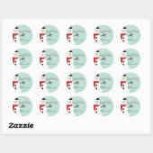 Stickers Smiling Snowman Holiday Favoriser (Feuille)