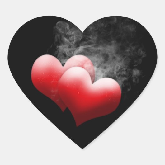Stickers Smokey Red Hearts (Devant)