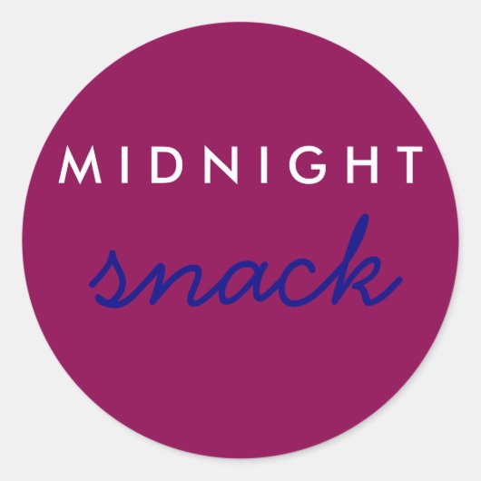 Stickers Snack de minuit Magenta Maroon Navy Blue (Devant)
