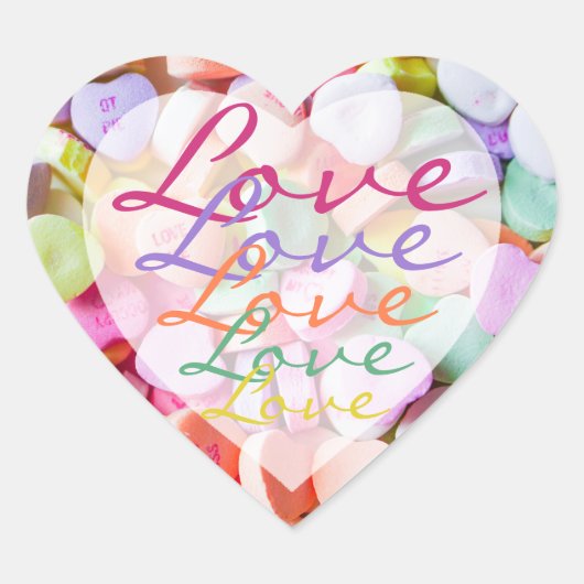 Stickers - Snoep harten regenboogliefde (Voorkant)