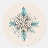 Stickers Snowflake, Fête, Noël, Bleu (Devant)
