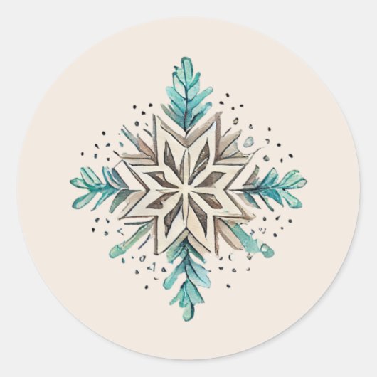 Stickers Snowflake, Fête, Noël, Bleu (Devant)
