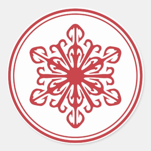 Stickers Snowflake - Rouge (Devant)