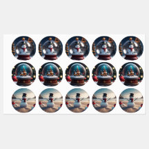 Stickers Snowman Assortis