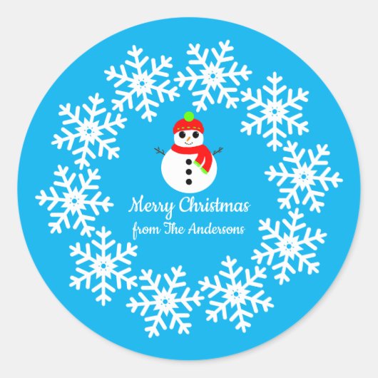 Stickers Snowman de Noël (Devant)