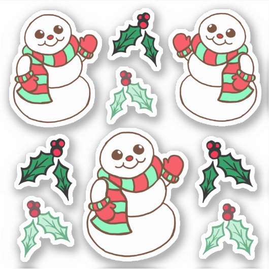 Stickers Snowman de Noël (Devant)