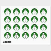 Stickers Snowman de Noël souriant (Feuille)