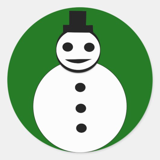 Stickers Snowman de Noël souriant (Devant)
