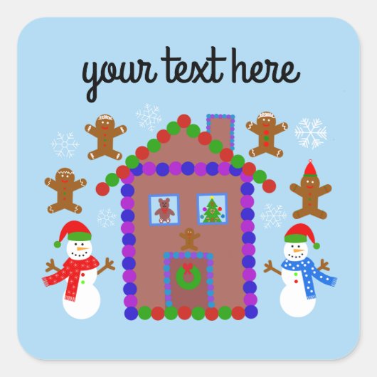 Stickers Snowman & House #3 (Devant)