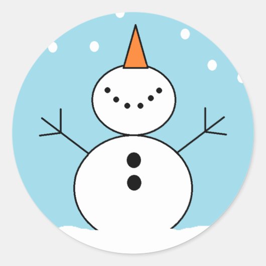 Stickers Snowman "Il neige" (Devant)