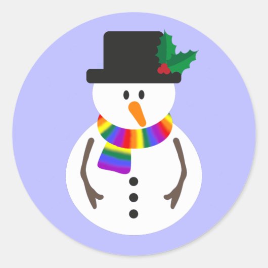 Stickers Snowman LGBT+ Pride (Devant)