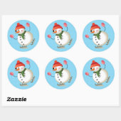 Stickers Snowman Patinage brillant 3 pouces (feuil (Feuille)