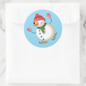 Stickers Snowman Patinage brillant 3 pouces (feuil (Sac)