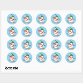 Stickers Snowman Ski brillant 3 pouces (feuille de (Feuille)