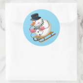 Stickers Snowman Sled Glossy 3 pouces (feuille de  (Sac)