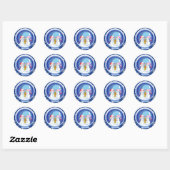 Stickers Snowman Snowglobe (Feuille)