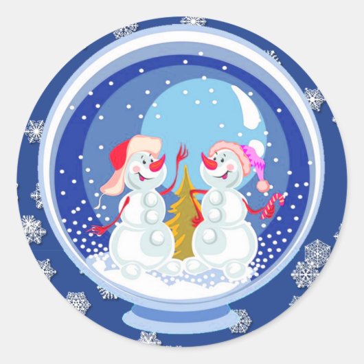 Stickers Snowman Snowglobe (Devant)