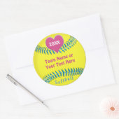 Stickers Softball mignonne pour les filles équipe  (Enveloppe)