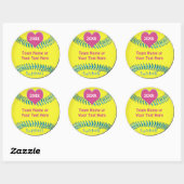Stickers Softball mignonne pour les filles équipe  (Feuille)
