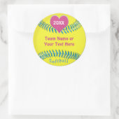Stickers Softball mignonne pour les filles équipe  (Sac)