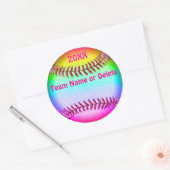 Stickers Softball Personnalisables (Enveloppe)