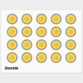 Stickers Soleil brillant avec Monogramme (Feuille)