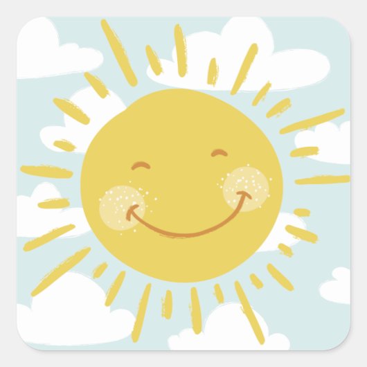Stickers soleil doux et souriant (Devant)