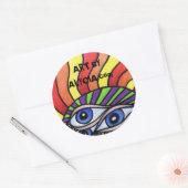 Stickers Soleil Oeil Bleu (Enveloppe)