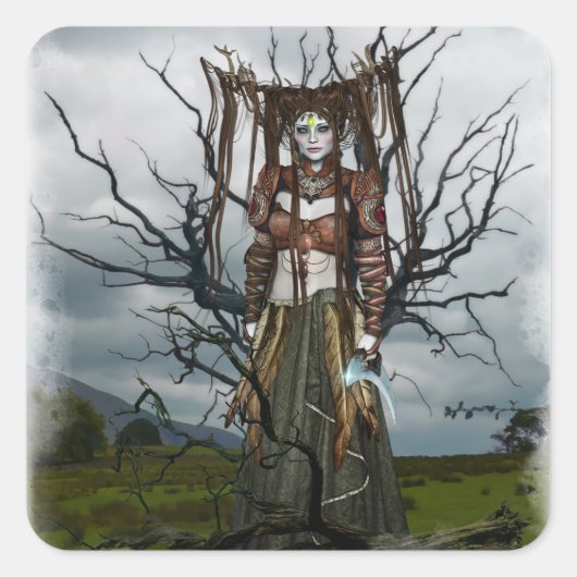 stickers sorcière fée imaginaire (Devant)