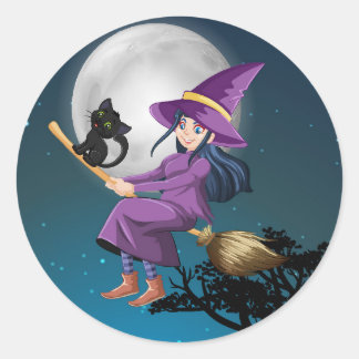 stickers sorcière Halloween