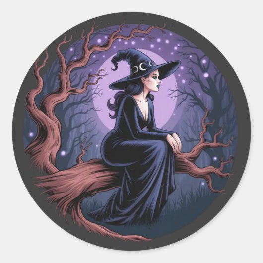 Stickers Sorcière Lune (Devant)