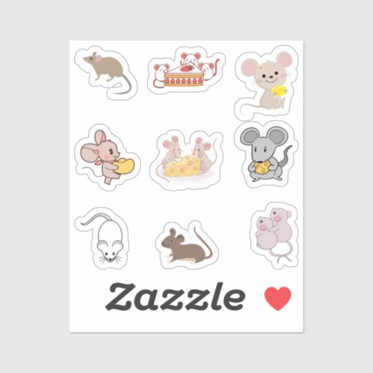 Stickers souris (Feuille)