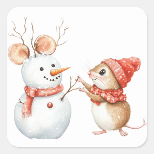 Stickers souris Noël (Devant)