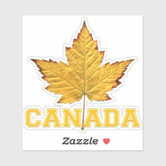 Stickers souvenir Canada Sporty Maple Leaf Decal (Feuille)