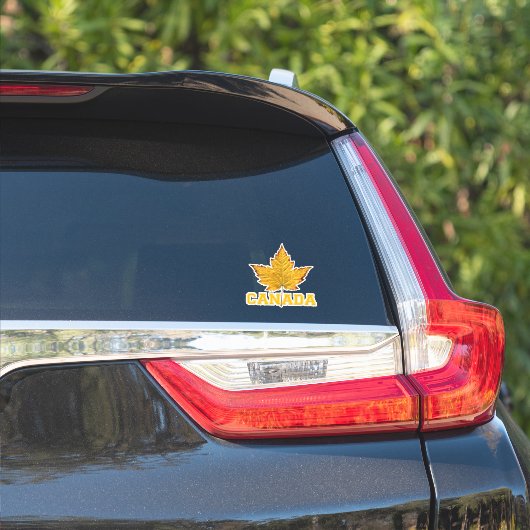 Stickers souvenir Canada Sporty Maple Leaf Decal (Côté voiture)