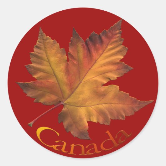 Stickers Souvenir Canada Stickers Feuille d'érable (Devant)